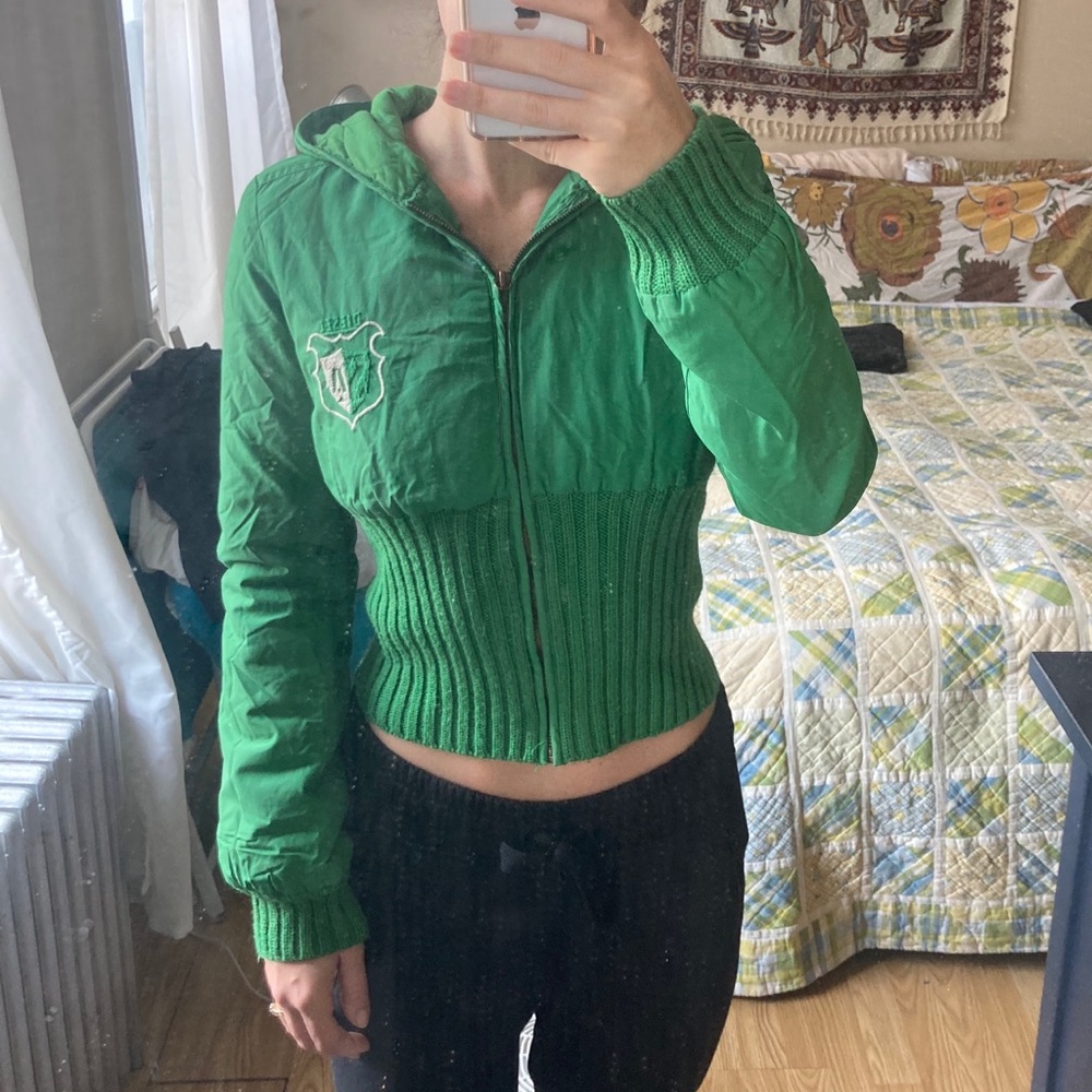 SOLD! Vintage Diesel Green puffy jacket with hood - Picture 9 of 9